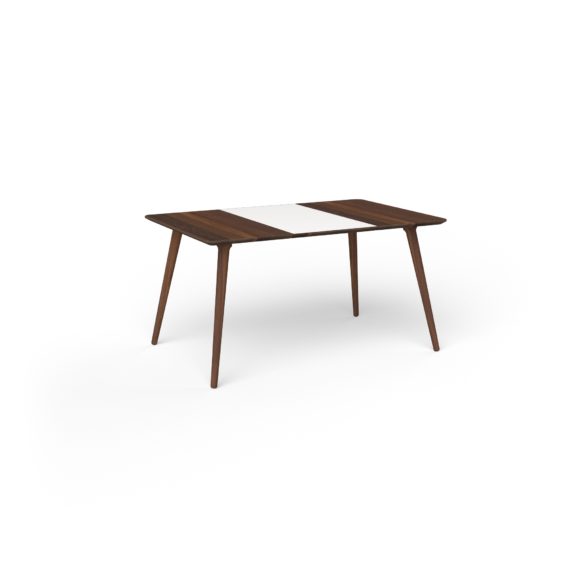 Eat Rect 160 Dining Table With 1 End, Square Table With Leaves